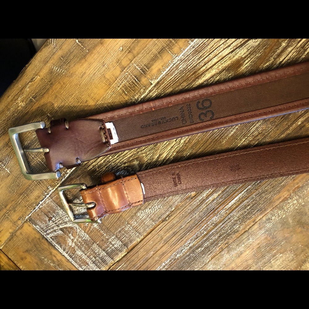 Two leather men’s belts size 36